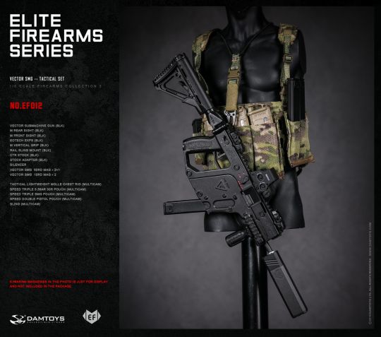 Product image 1 of the product “1/6 Elite Firearms Series 3 - Vector SMG Tactical Set (Blk) ”