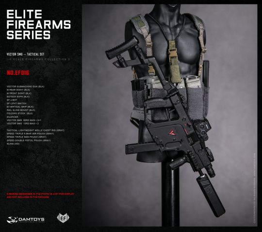  Product image 1 of the product “1/6 Elite Firearms Series 3 - Vector SMG Tactical Set (Blk) ”