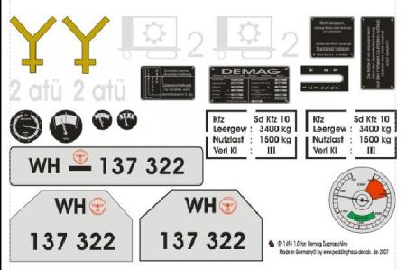 Artikelbild 1 des Artikels “1:6 Decal 1,0 ton Demag Zugmaschine Beschriftung “