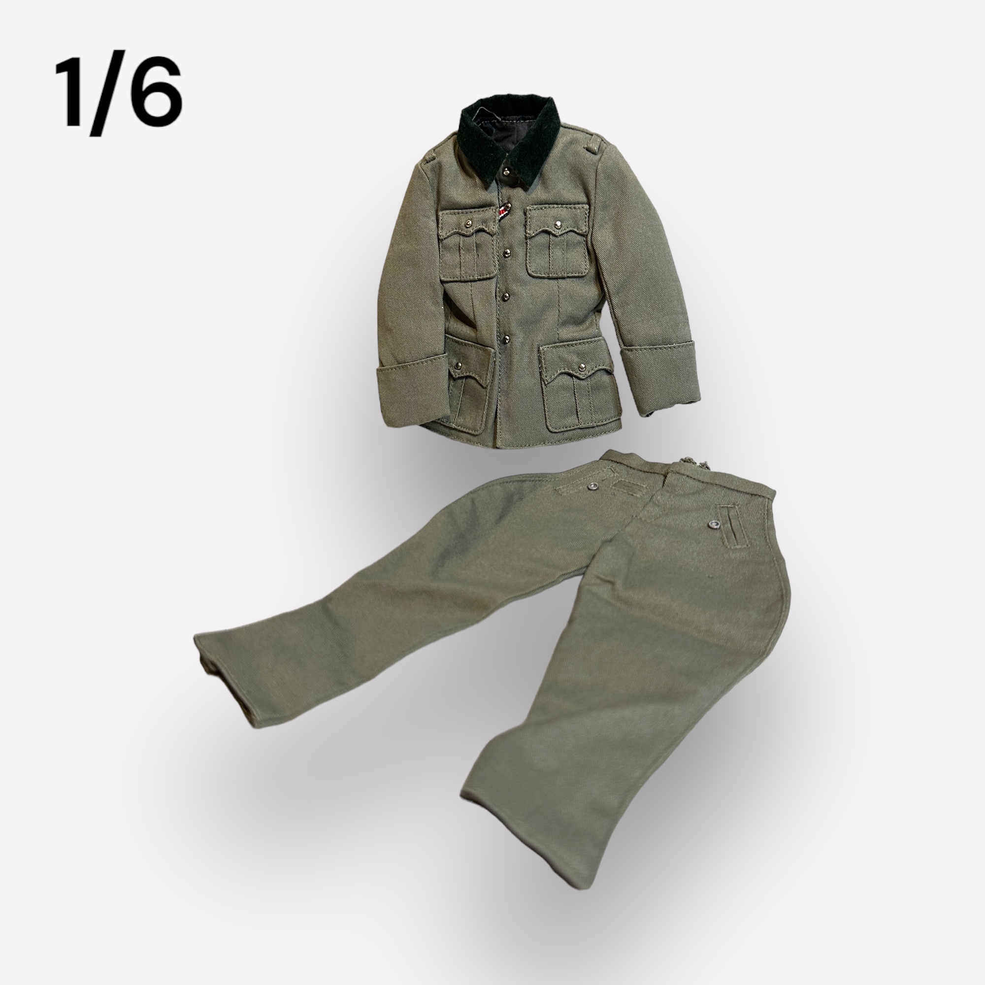  Artikelbild 1 des Artikels “M36 Feldbluse mit Hose (OD) Offizier  1/6 “