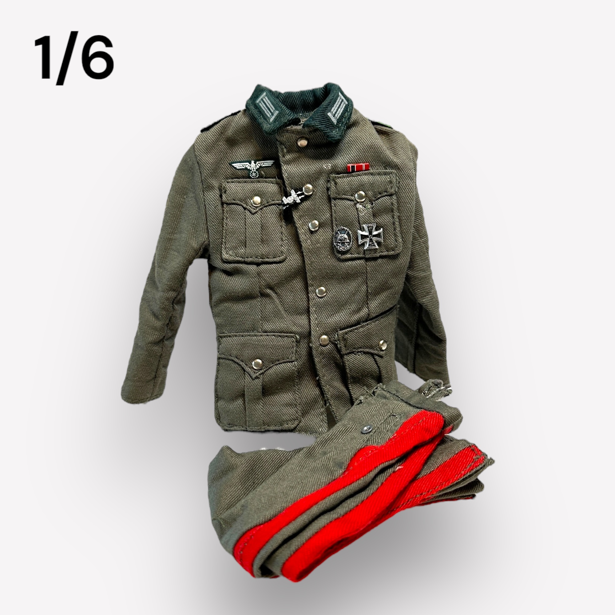  Artikelbild 1 des Artikels “M36 Feldbluse Gebirgsjäger Major mit Hose 1/6 “