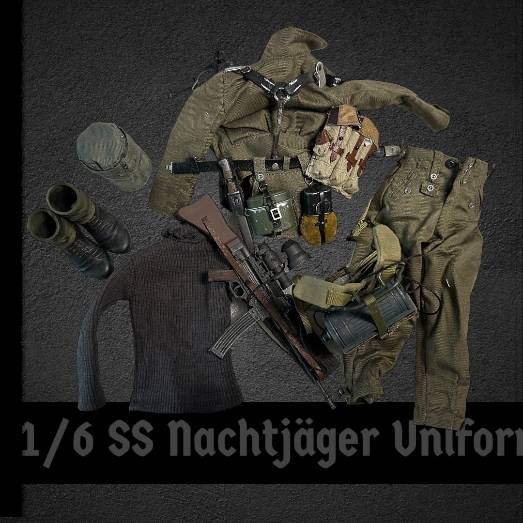  Product image 1 of the product “Nachtjäger Uniform Set M 44 mit Tarnhose 1/6 ”