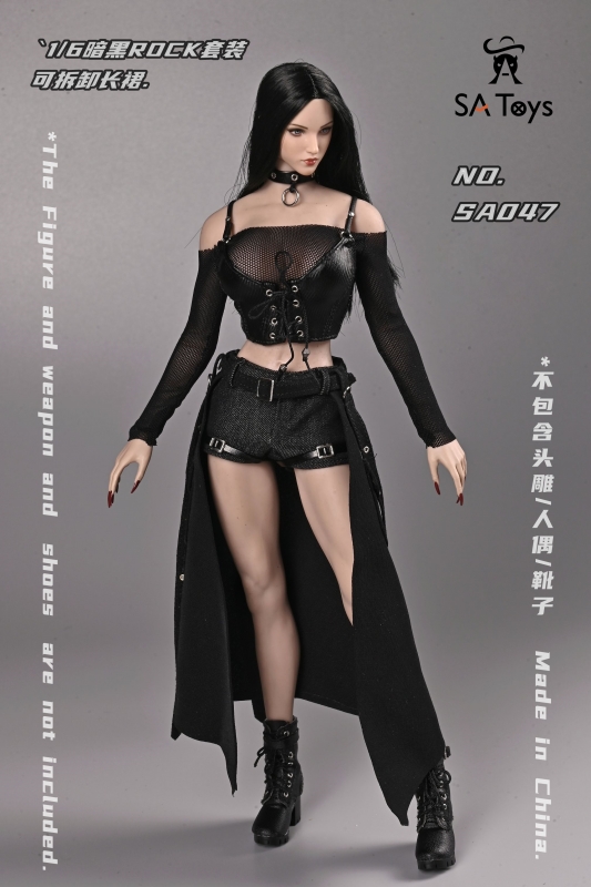  Artikelbild 1 des Artikels “Female Detachable Long Skirt Dark Rock Set (Black) 1:6 “