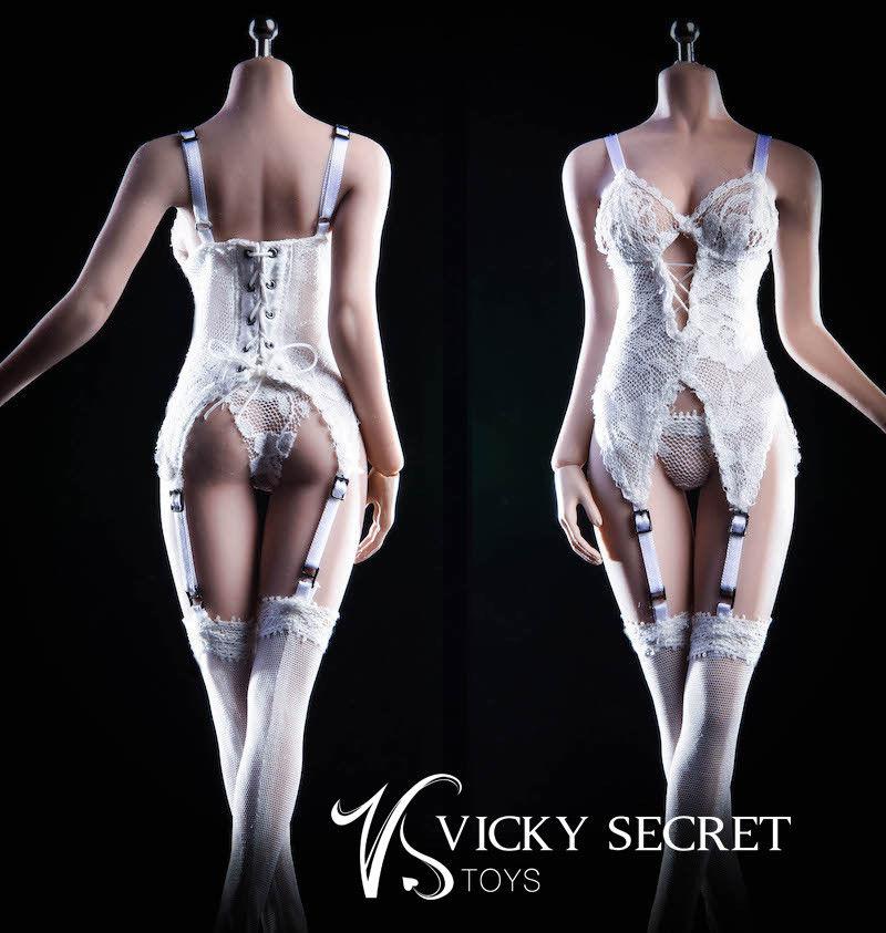  Product image 1 of the product “1/6 Female Lace Lingerie Set white ”