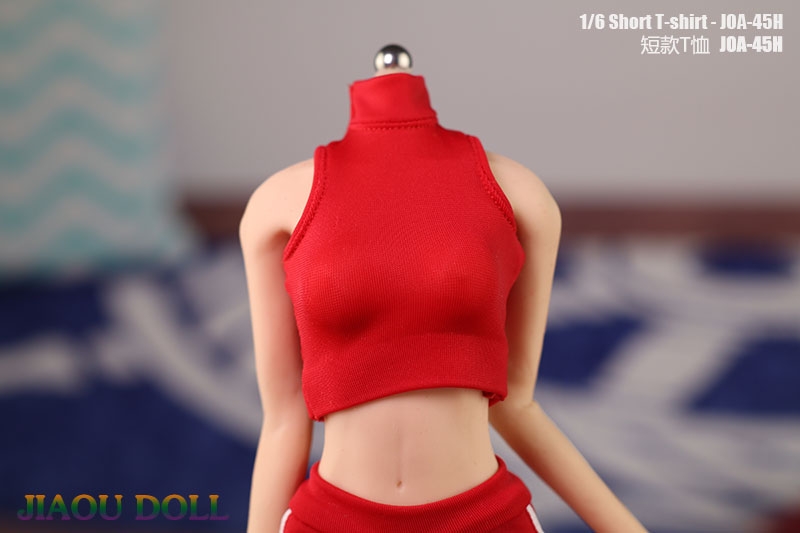  Product image 1 of the product “1:6 Female Short T-shirt (Red) ”