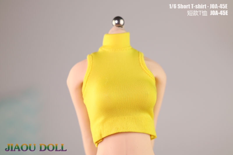  Product image 1 of the product “1:6 Female Short T-shirt (Yellow) ”