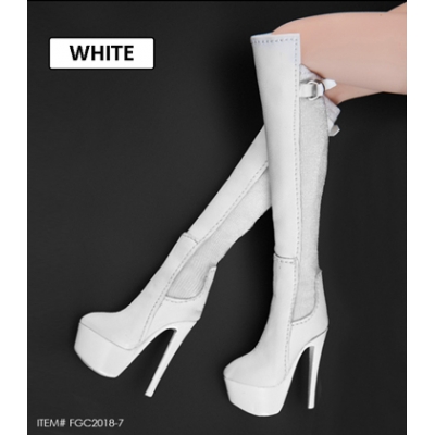  Product image 1 of the product “Female Heeled Boots (White) ”