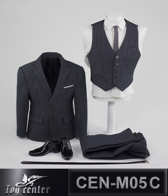  Artikelbild 1 des Artikels “Gentlemen Striped Suit Set (Blue) 1:6 “