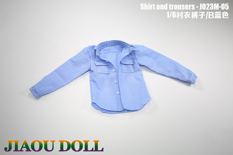  Product image 1 of the product “Shirt with Stripes (Blue) 1/6 ”