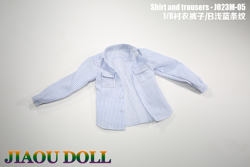  Product image 1 of the product “Shirt with Stripes (blue/white) 1/6 ”