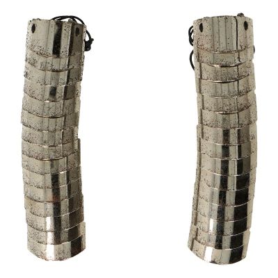 Artikelbild 1 des Artikels “Worn Diecast Roman Captain Arm Armors (Silver) 1/6 (2) “