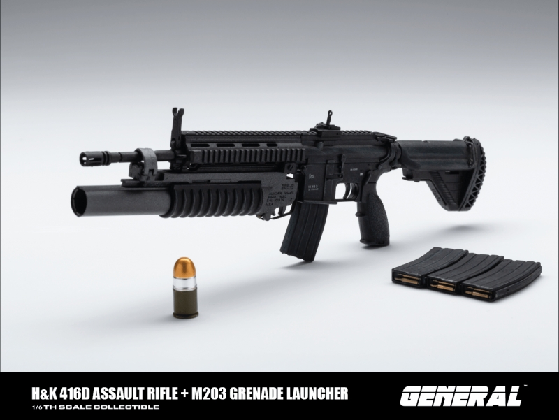  Artikelbild 1 des Artikels “HK416D Assault Rifle with M203 Grenade Launcher (Black) 1:6 “