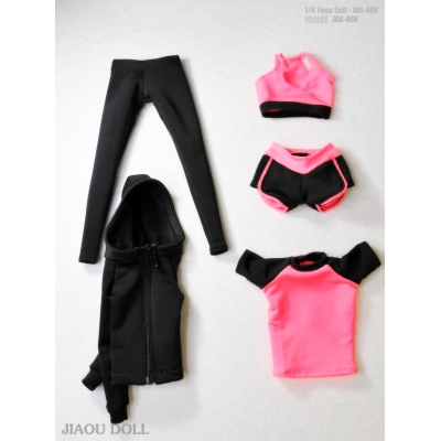  Product image 1 of the product “1:6 Female Yoga Suit Set (Pink) ”