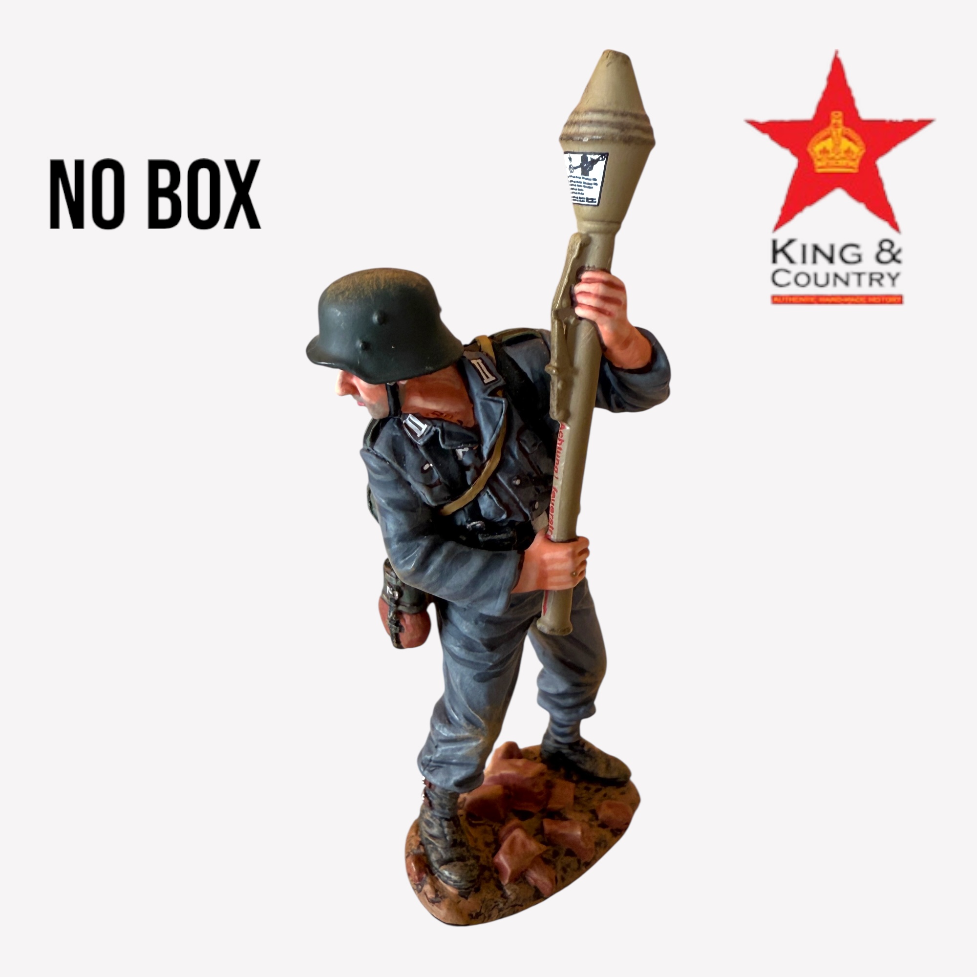  Product image 1 of the product “STANDING READY W/PANZERFAUST BY KING AND COUNTRY (RETIRED)  (No Box) ”