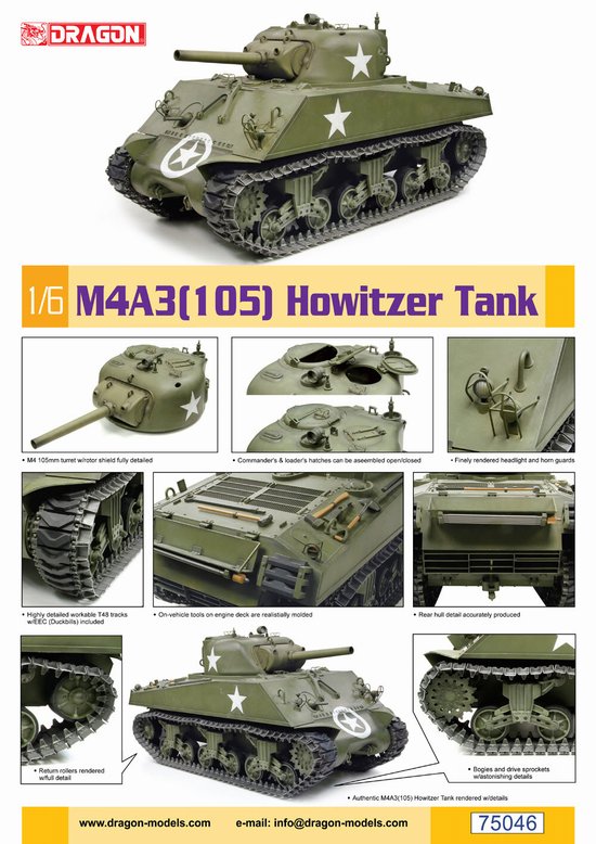  Artikelbild 1 des Artikels “1:6 M4A3(105) Howitzer Tank “