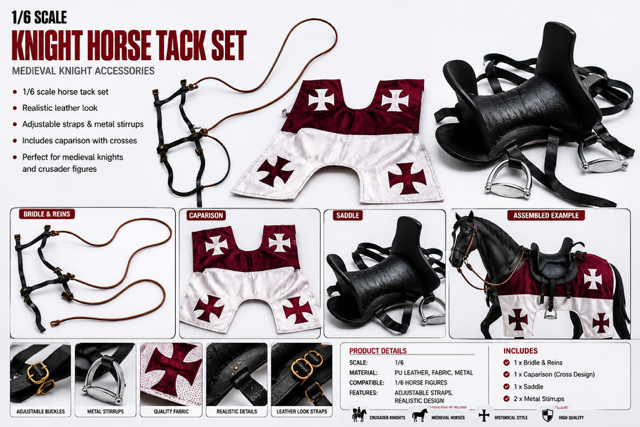  Artikelbild 1 des Artikels “1/6 Templer-Rossdecke (Caparison) Set “