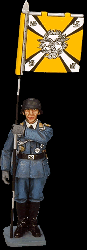  Product image 1 of the product “Luftwaffe: Standing at attention with Flag ”