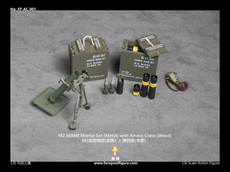  Artikelbild 1 des Artikels “M2 60mm Mortar Set with Ammo Crate Set 1:6 “