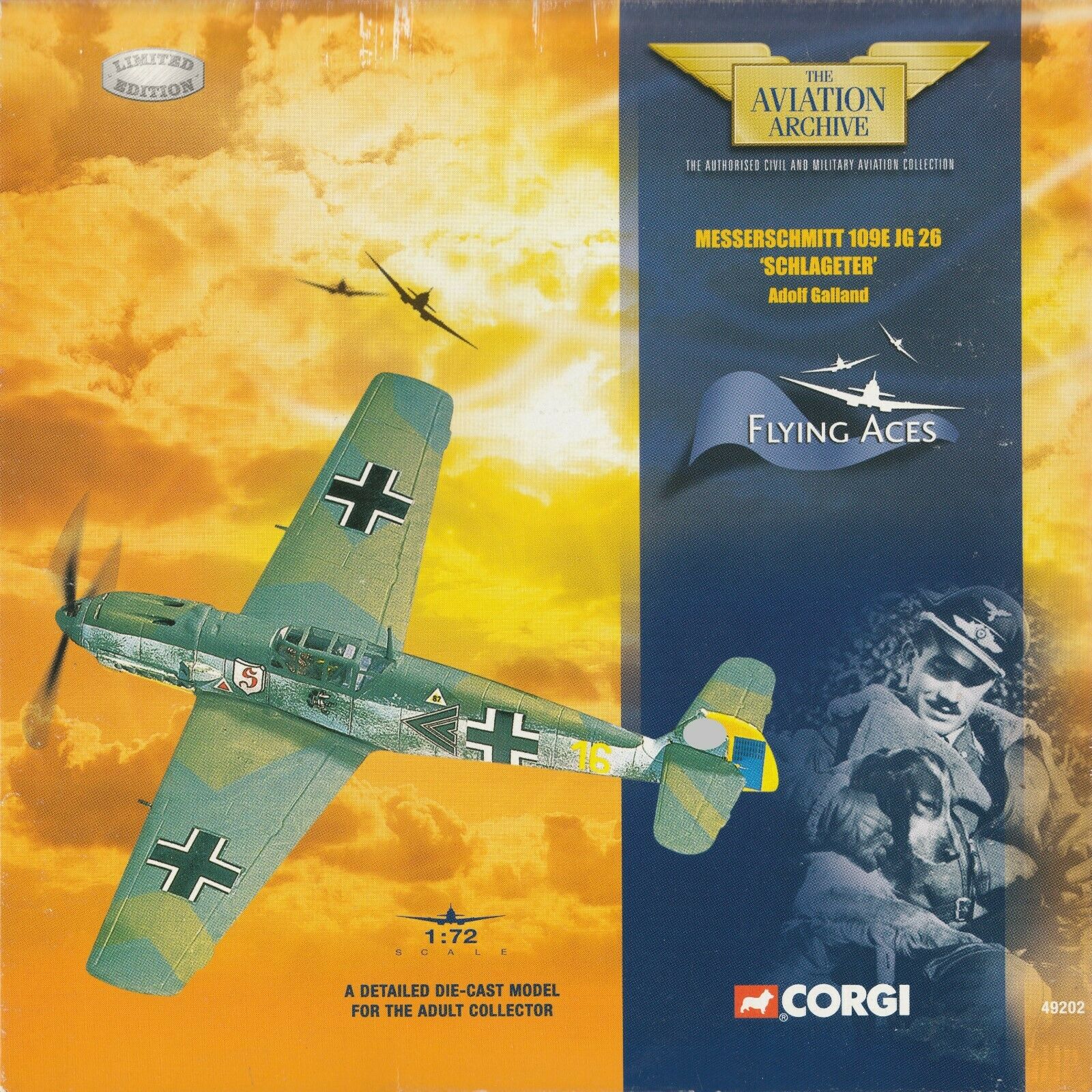  Product image 1 of the product “1:72 Messerschmitt 109e JG 26 Schlageter Adolf Galland ”
