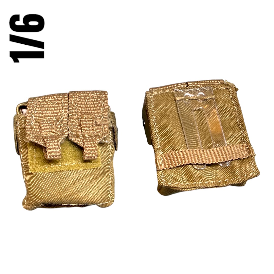  Product image 1 of the product “1/6-scale tan MOLLE/PALS utility or medical pouches. ”