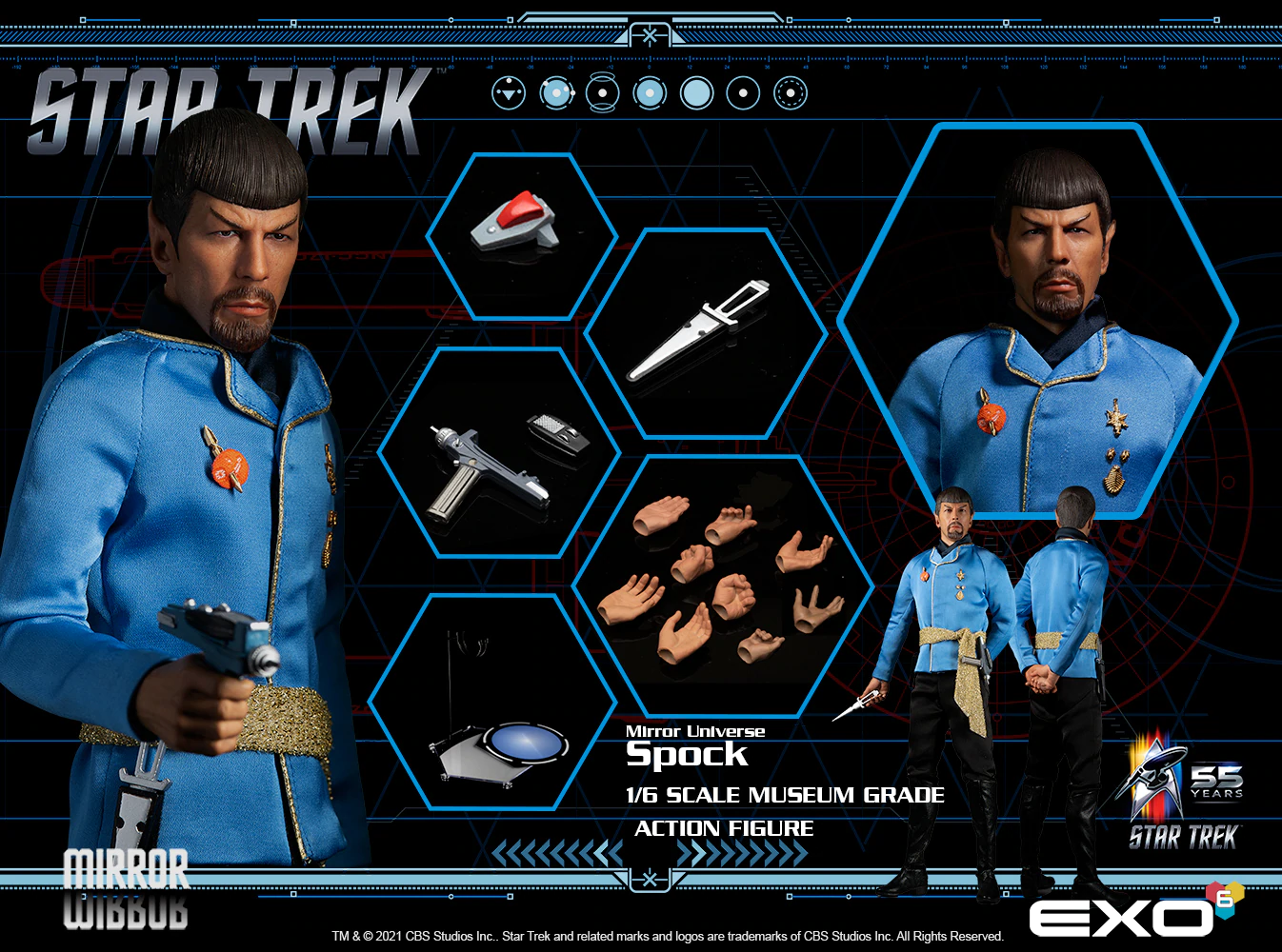  Artikelbild 1 des Artikels “Mirror Spock Star Treck original Serie 1:6 scale “