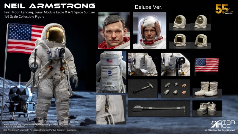 Product image 1 of the product “Neil Armstrong - First Moon Landing  Space Suit Version (Deluxe Version) ”