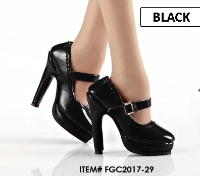  Product image 1 of the product “High Heels Black (Oktober Girl) Kunst-Leder 1/6 ”