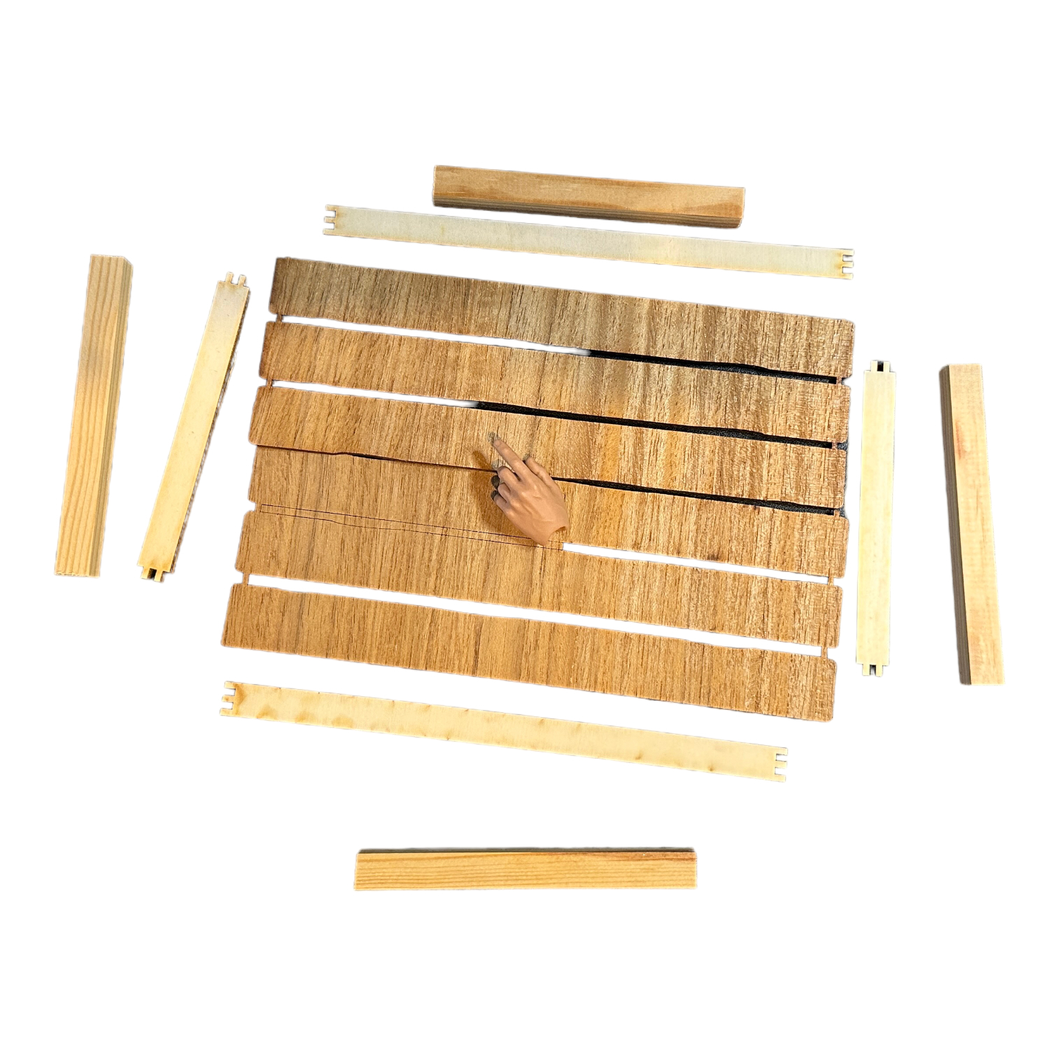  Artikelbild 1 des Artikels “Tisch , braun, 1:6 holz (Bausatz) “