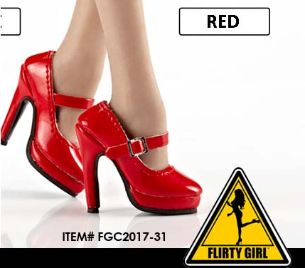  Product image 1 of the product “High Heels RED (Oktober Girl) Kunst-Leder 1/6 ”