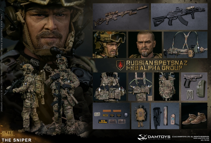  Product image 1 of the product “DAMTOYS 1/6Russian Spetsnaz FSB Alpha Group - The Sniper ”