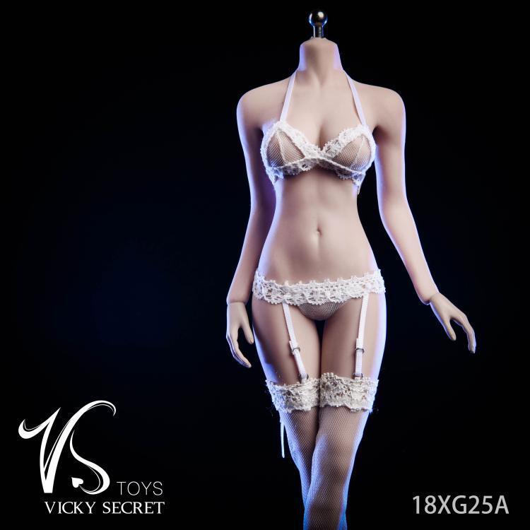  Product image 1 of the product “1/6 Female Lace Lingerie Set (white) ”