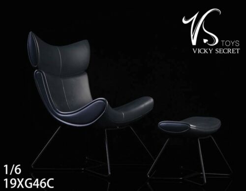  Product image 1 of the product “1/6  Lounge Chair mit Ottoman Black ”