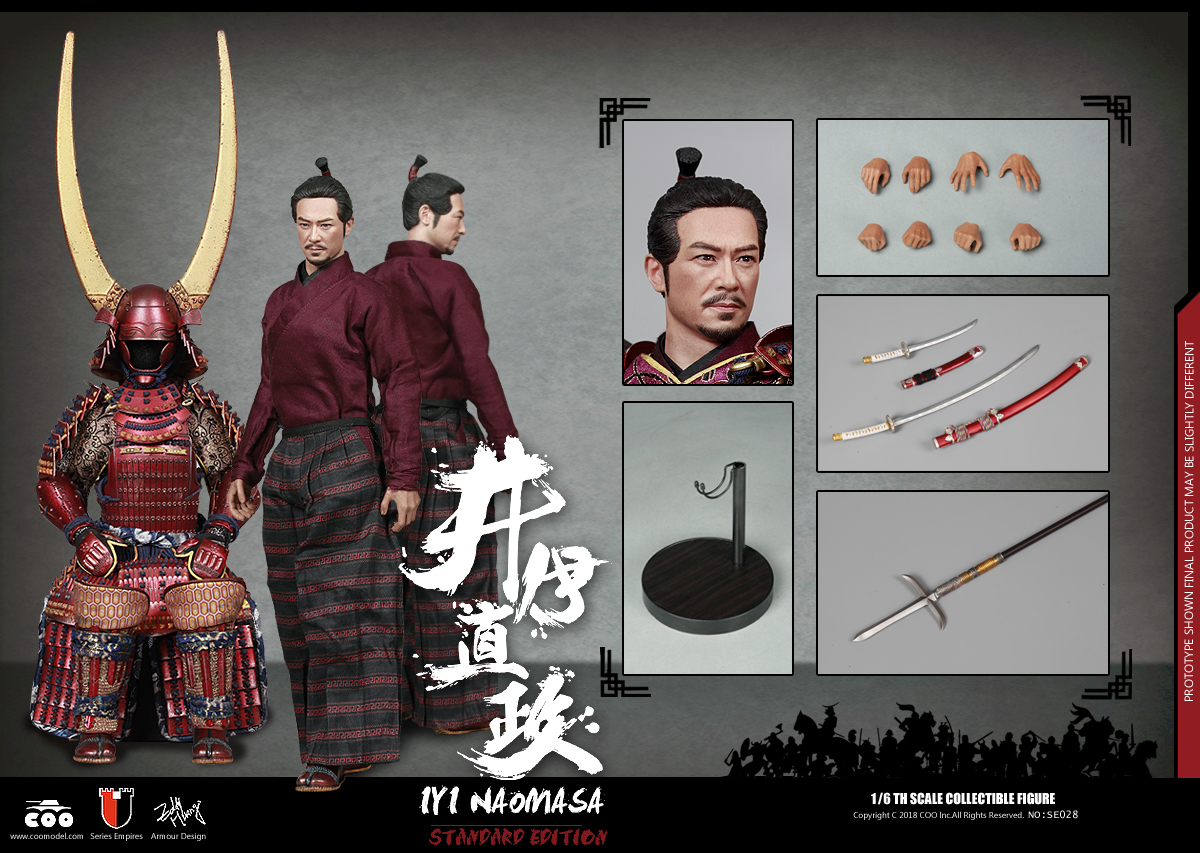  Product image 1 of the product “1/6 SERIES OF EMPIRES - II NAOMASA THE SCARLET YAKSHA (STANDARD EDITION) ”