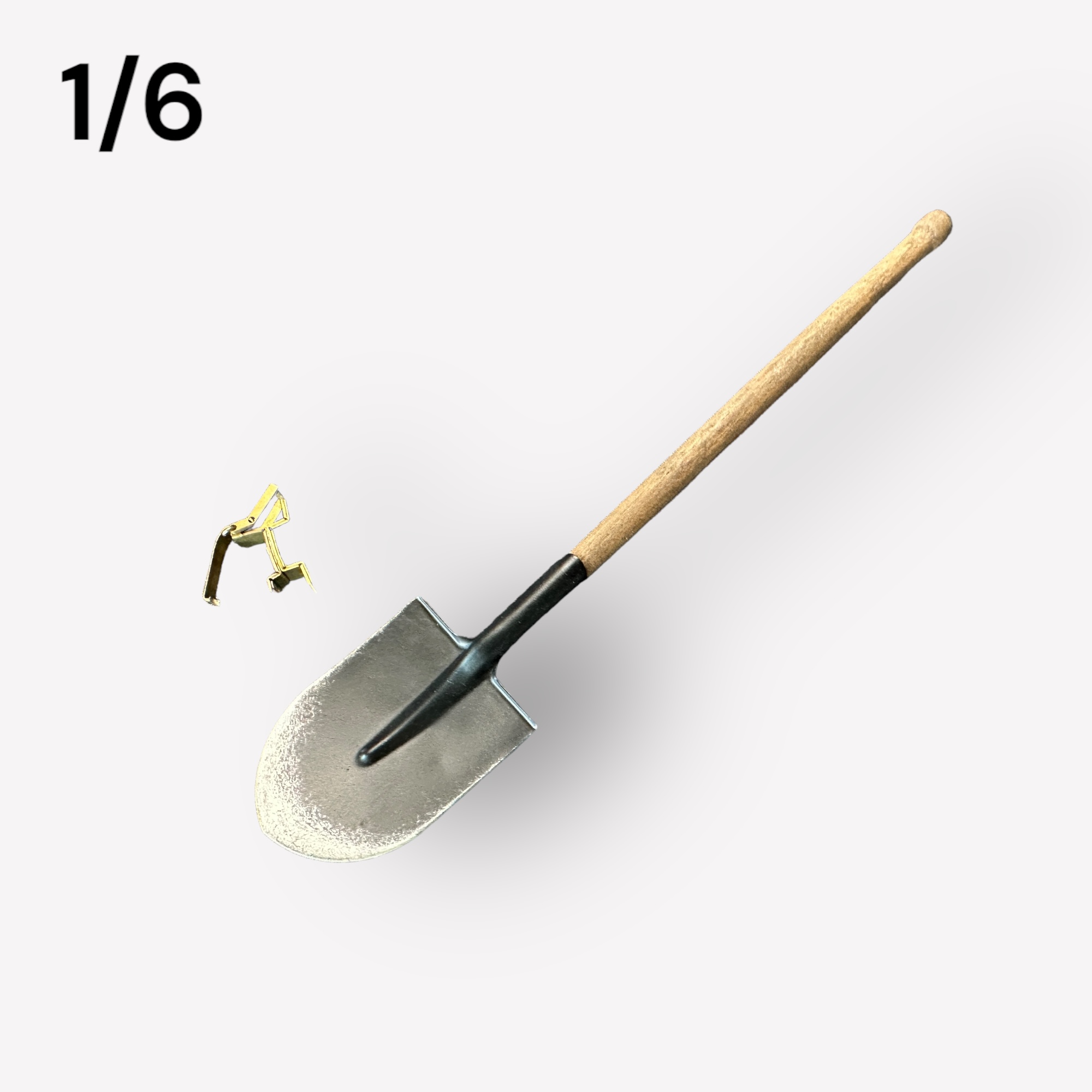  Product image 1 of the product “Schaufel mit Halterung in Metal und Holz 1/6 ”