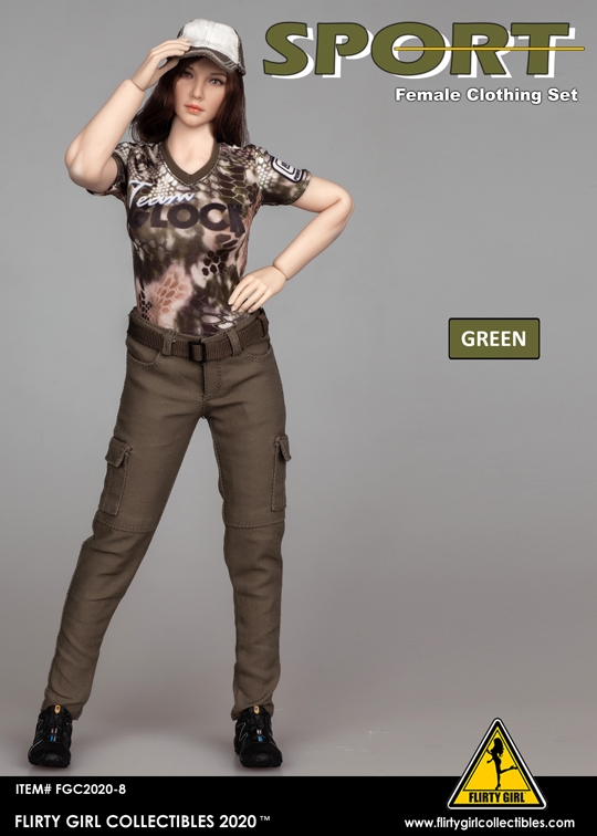  Product image 1 of the product “Sport Female Clothing Set (Green) 1:6 ”