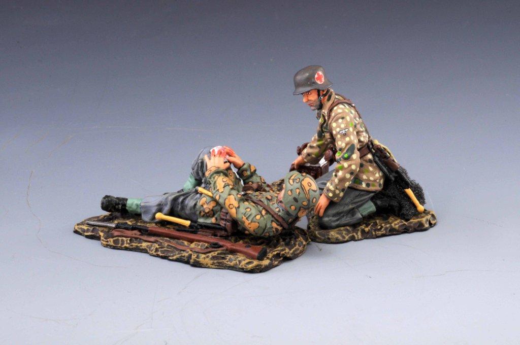  Product image 1 of the product “Late War Tank Hunters 2 SS Tank Hunters, one aiming his Panzerfaust at an oncoming enemy tan ”