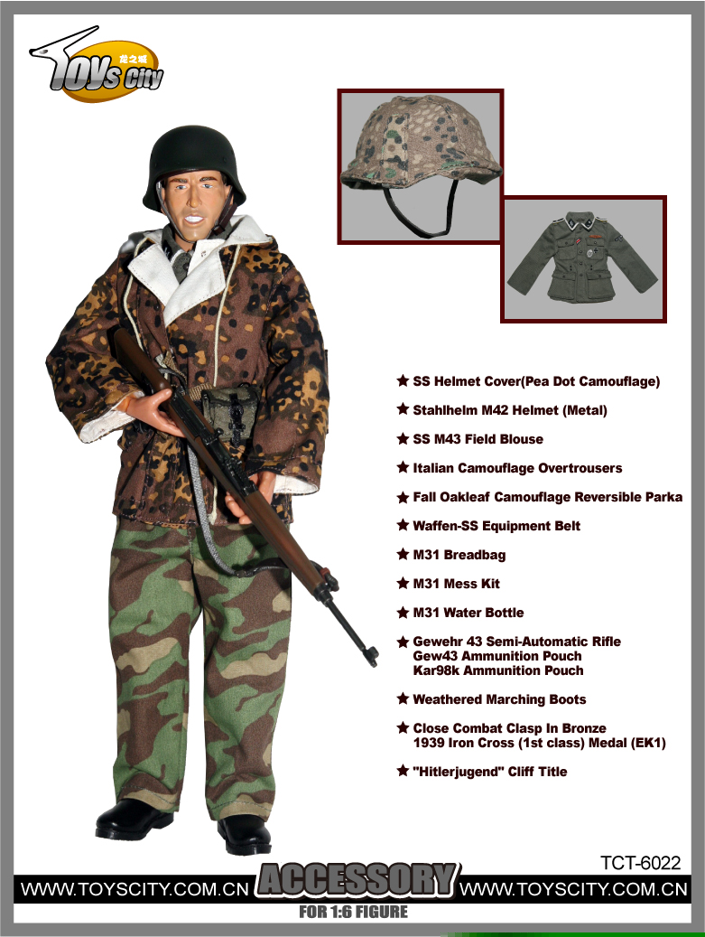  Product image 1 of the product “Elite Uniform mit G43 Set Accessory Set 1/6 ”