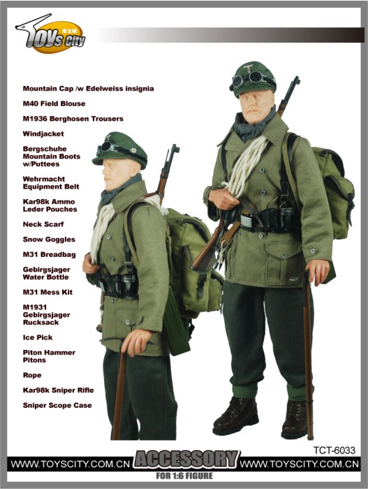  Product image 1 of the product “Gebirgsjäger Schütze Uniform Set 1/6 ”