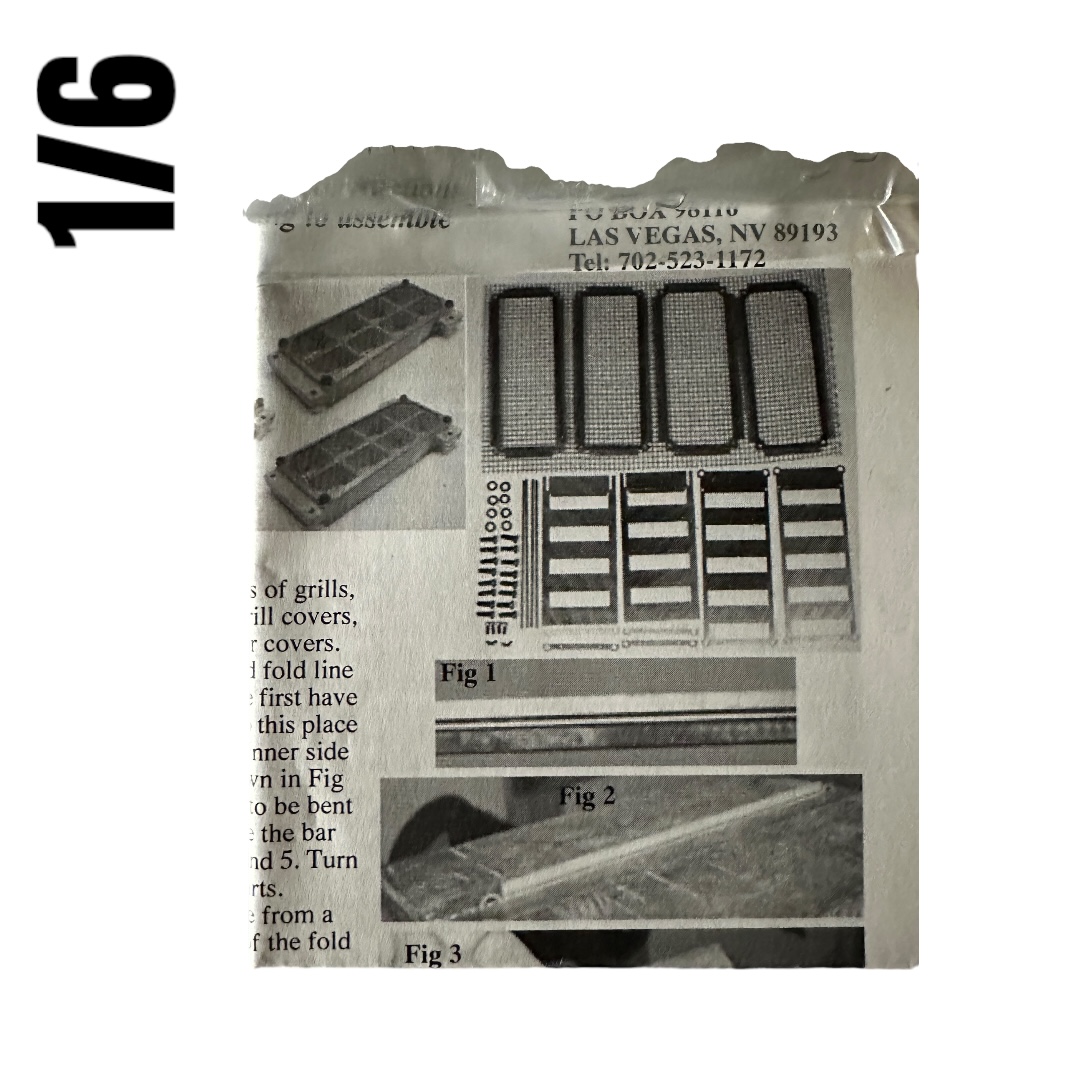  Product image 1 of the product “Panther Engine Intake Grills and Covers Deluxe Set Kit. 1/6 ”