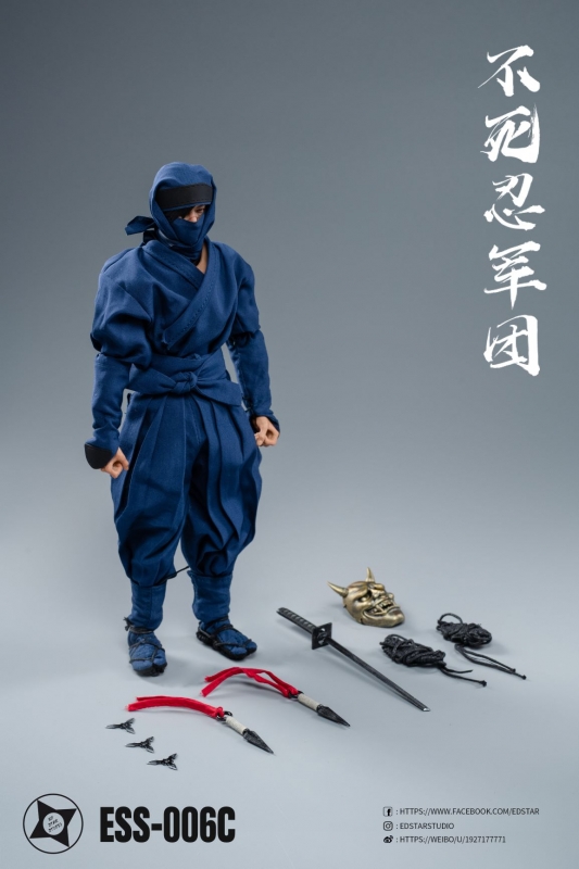  Product image 1 of the product “Undead Ninja Army Clothes and Weapons Set (Blue) 1/6 ”