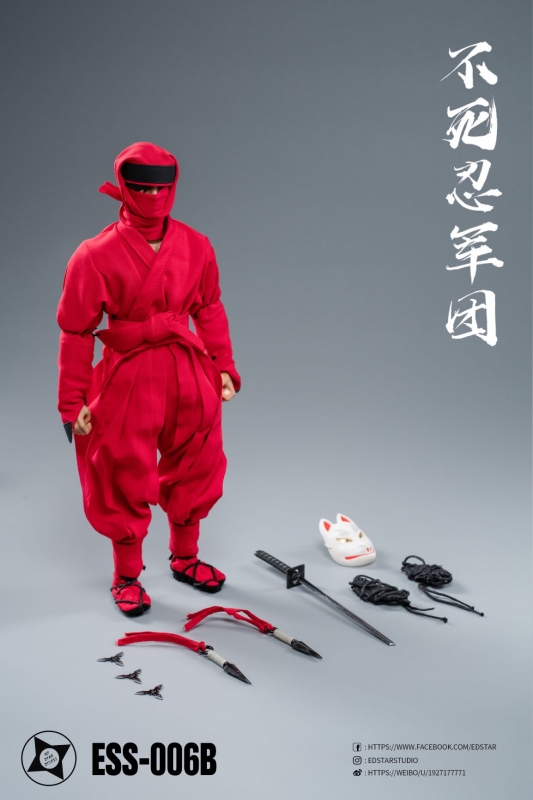  Artikelbild 1 des Artikels “Undead Ninja Army Clothes and Weapons Set (Red) 1:6 “