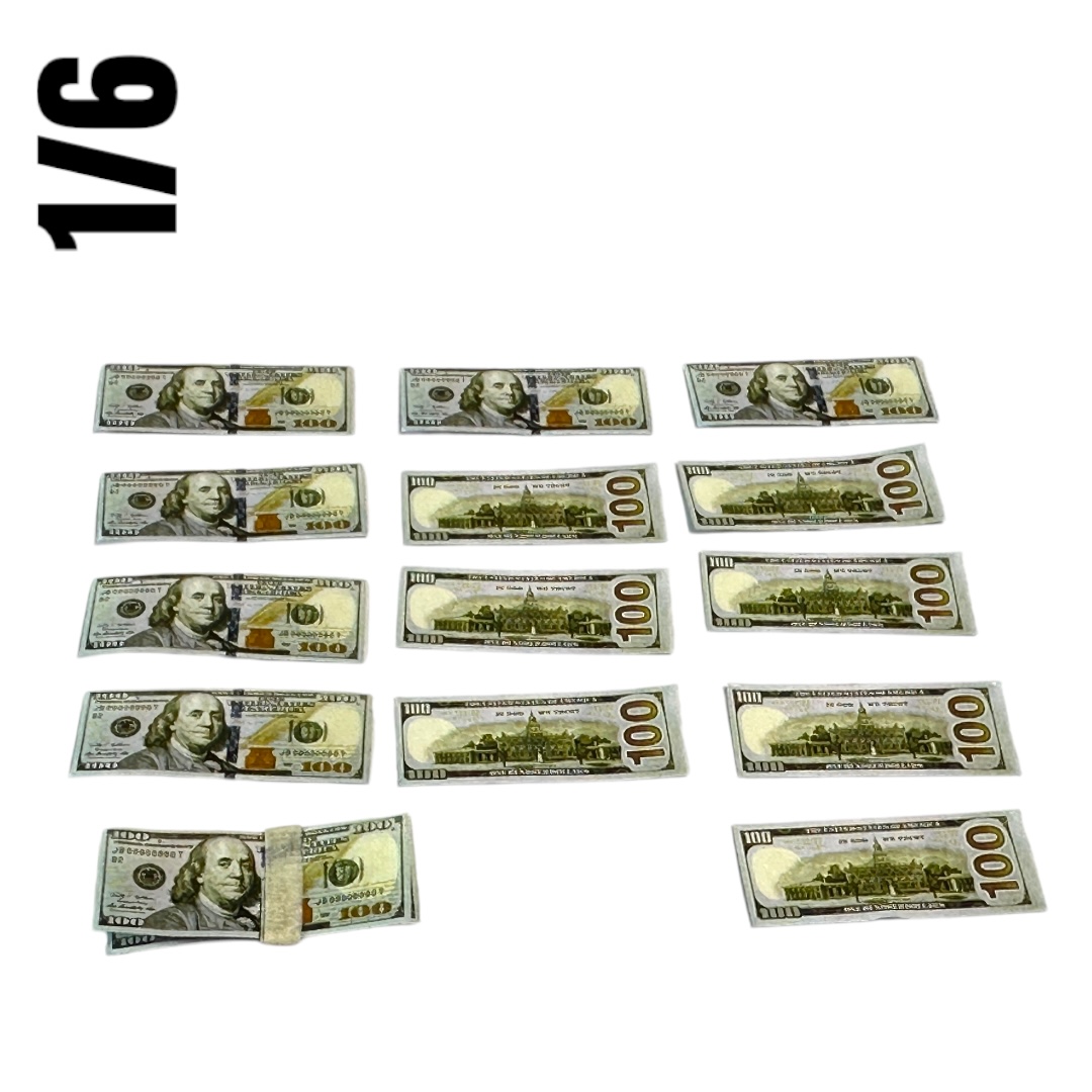  Product image 1 of the product “US Dollar bundle  1500 US double sided print 1/6 (15) ”