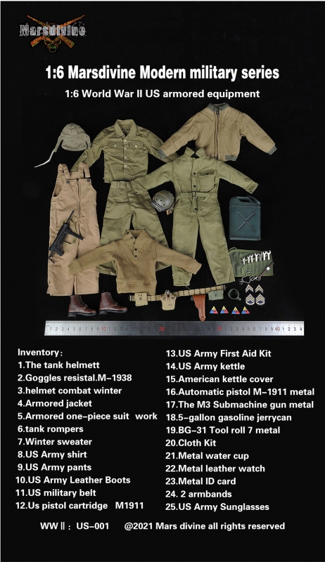  Product image 1 of the product “US Tank Crew Set ( No Figure included) ”