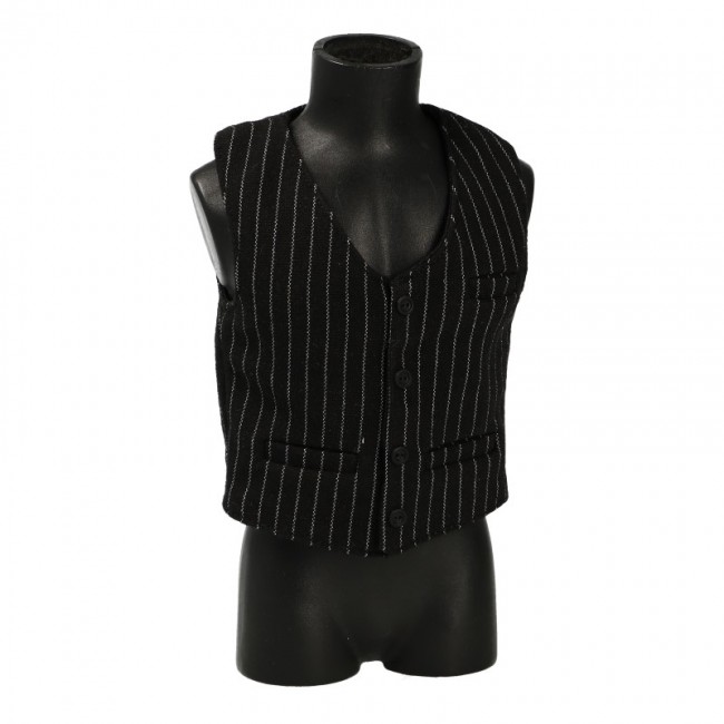  Product image 1 of the product “Western Waistcoat (Black) Pinstripe 1/6 ”