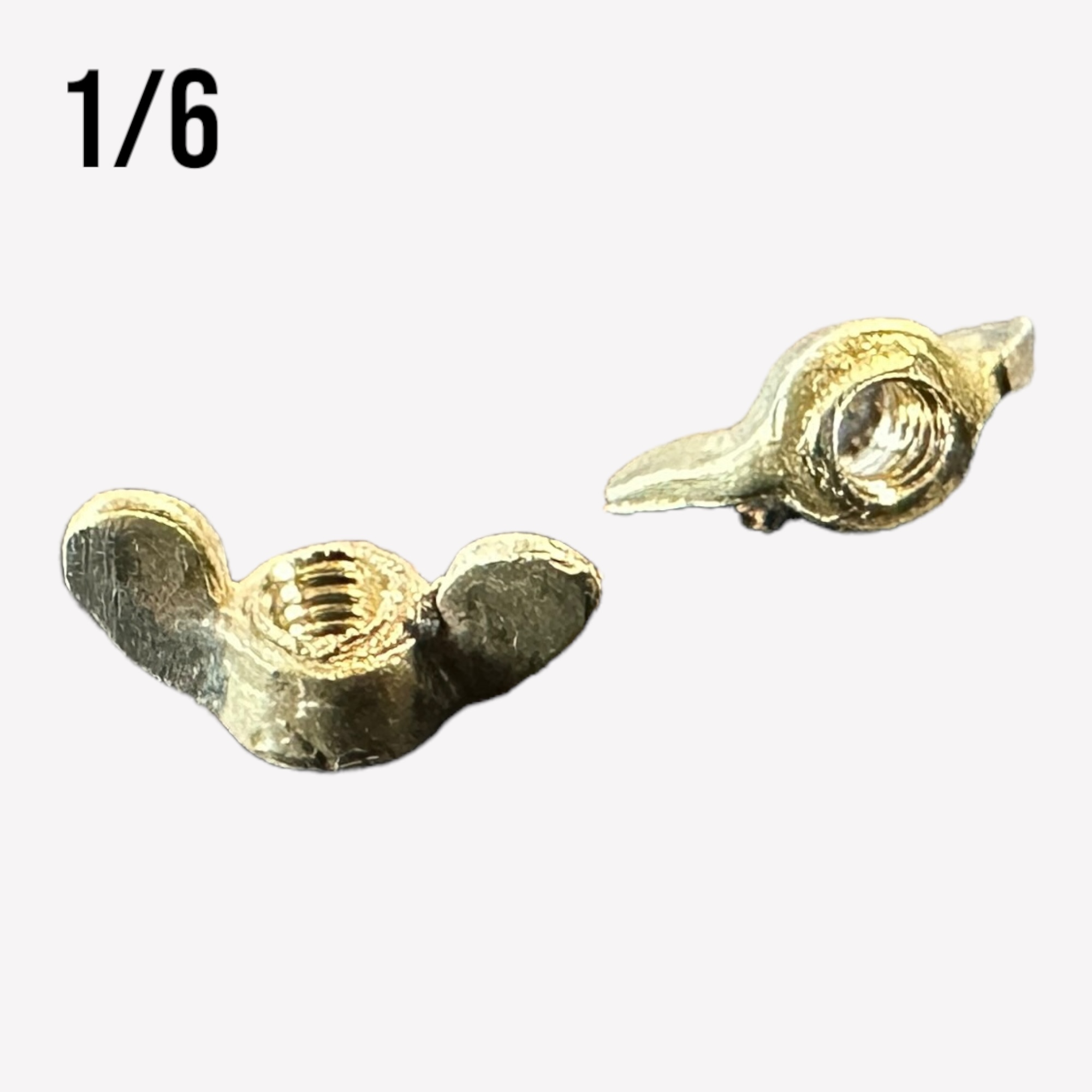  Artikelbild 1 des Artikels “Flügelmutter M2 Metal Messing  1/6 (1Stk) “