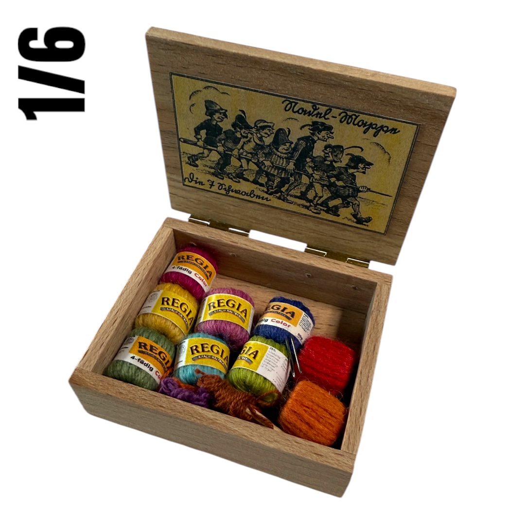  Artikelbild 1 des Artikels “Garn Wolle Nähkasten handgefertigt   1/6 “