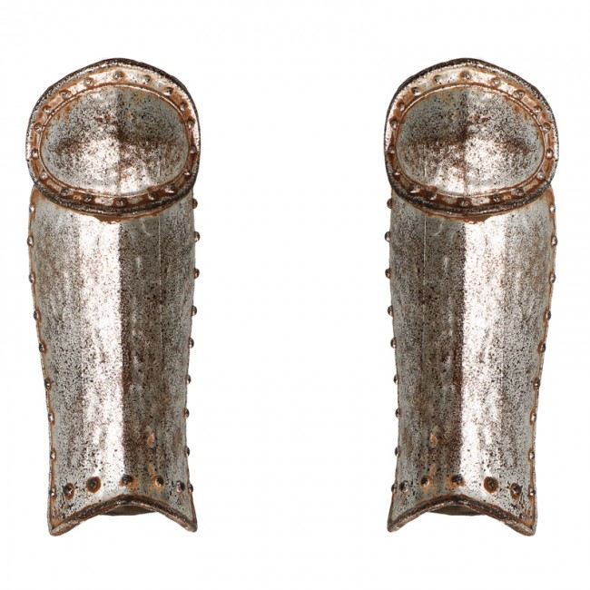  Product image 1 of the product “Worn Diecast Knight Templar Bachelor Leg Armors (Silver) 1/6 ”