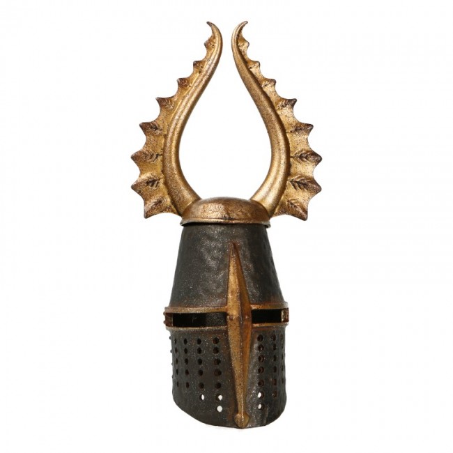  Artikelbild 1 des Artikels “Worn Diecast Knight Teutonic Herald Helmet (Black) “