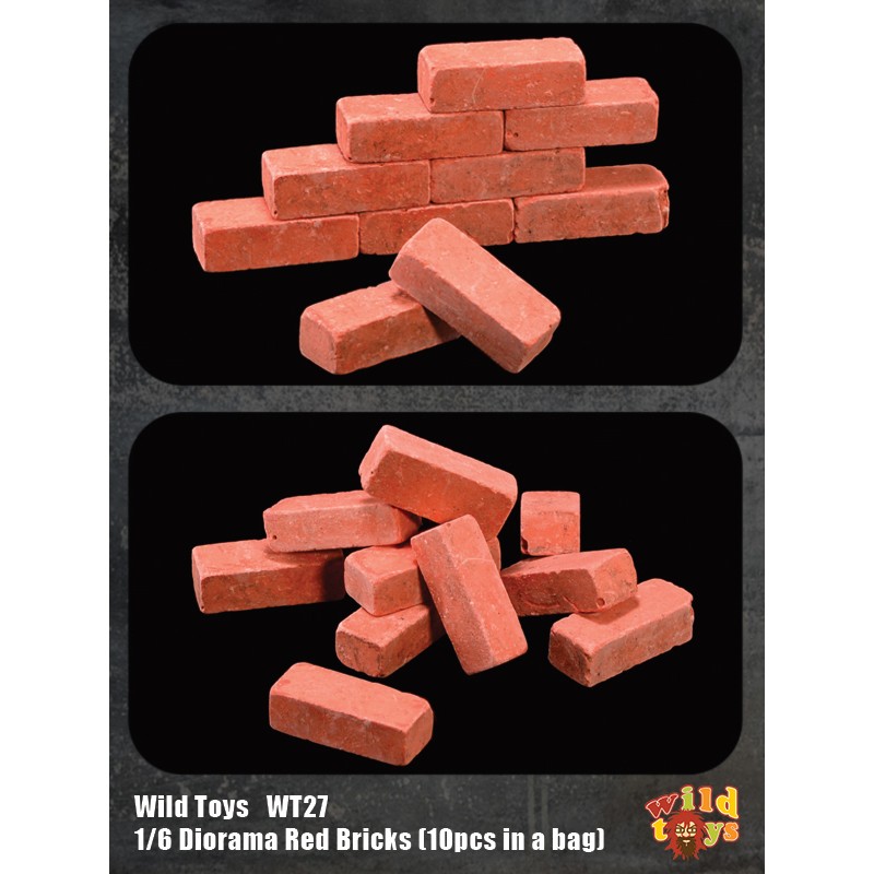 Product image 1 of the product “Wild Toys WT27 Diorama Red Bricks - 10Stk backsteine  per set (1:6) ”