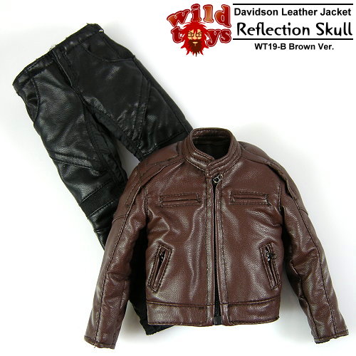  Product image 1 of the product “Wild Toys 1/6 Davidson Leather Jacket Set: Reflection Skull ”